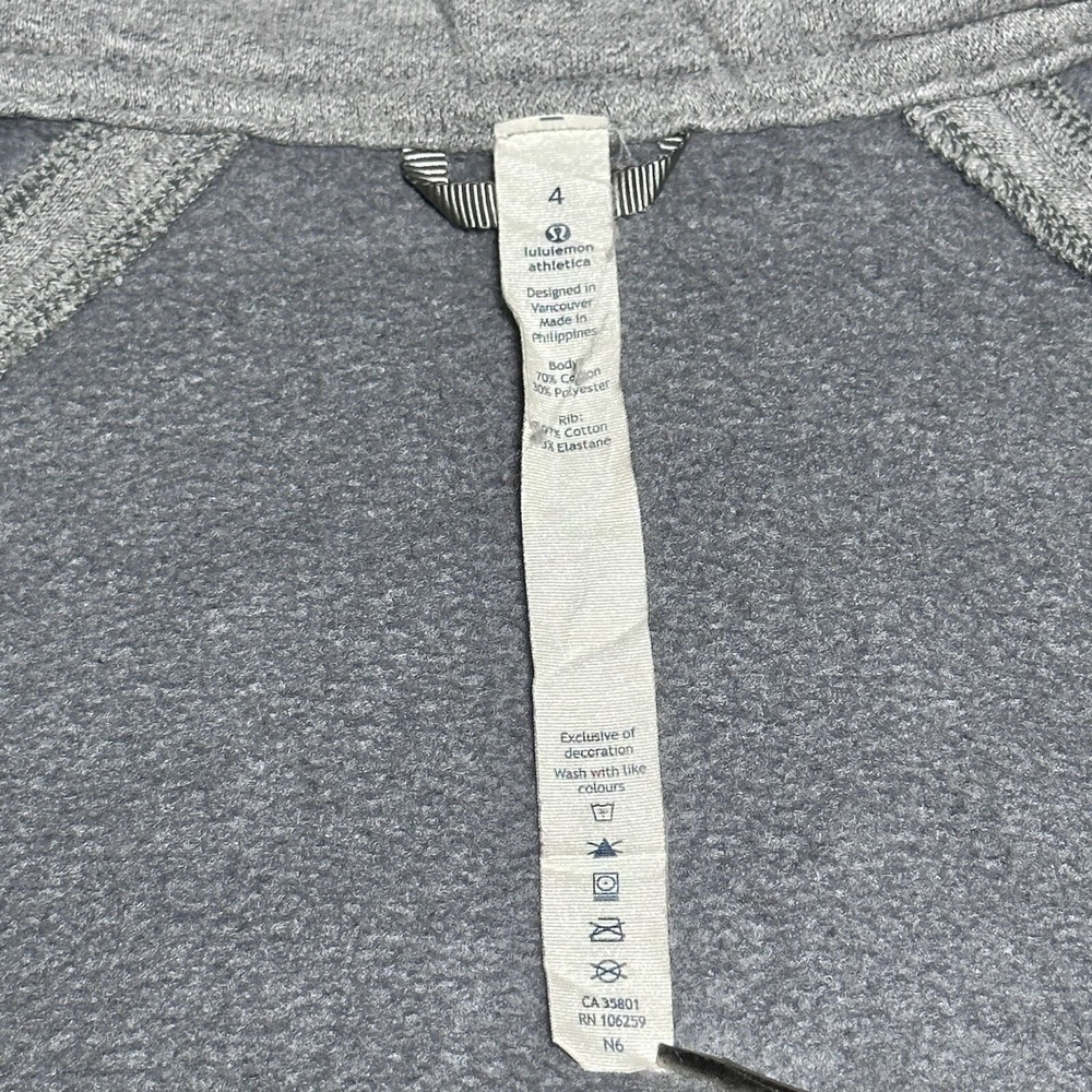 Lululemon Fleece Please Hoodie Women's Size 4 Heathered Speckled Medium Gray - Picture 6 of 13